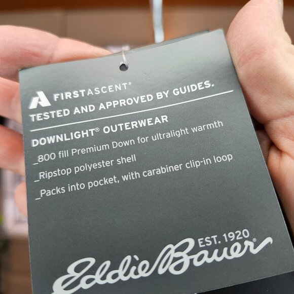 NWT!! Men's Eddie Bauer Down Pertex Quantum First Ascent Puffer Jacket BLACK - Picture 7 of 12